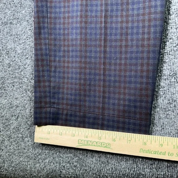 BROOKS BROTHERS Advantage Chino Clark Pant Men's 38x32 Navy Tartan Check Preppy - Picture 12 of 13